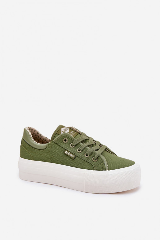 Sapatos de lazer com uma plataforma Lee Cooper LCEM-25-31-3449L cor verde Sapatos de lazer com uma plataforma Lee Cooper LCEM-25-31-3449L cor verde