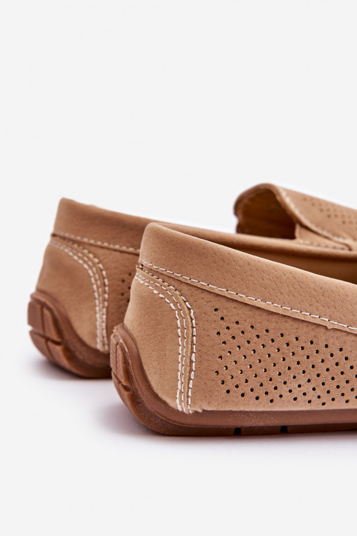 Tem que sercho Mocassins clássicos de camurça bege Felixo