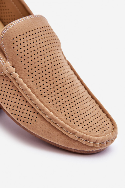 Tem que sercho Mocassins clássicos de camurça bege Felixo