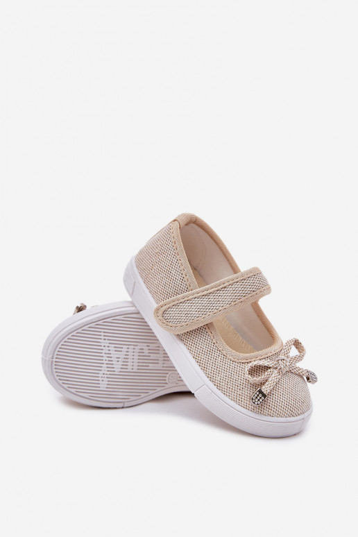 bailarinas infantis com fitas cor dourada Amirinas bailarinas infantis com fitas cor dourada Amirinas