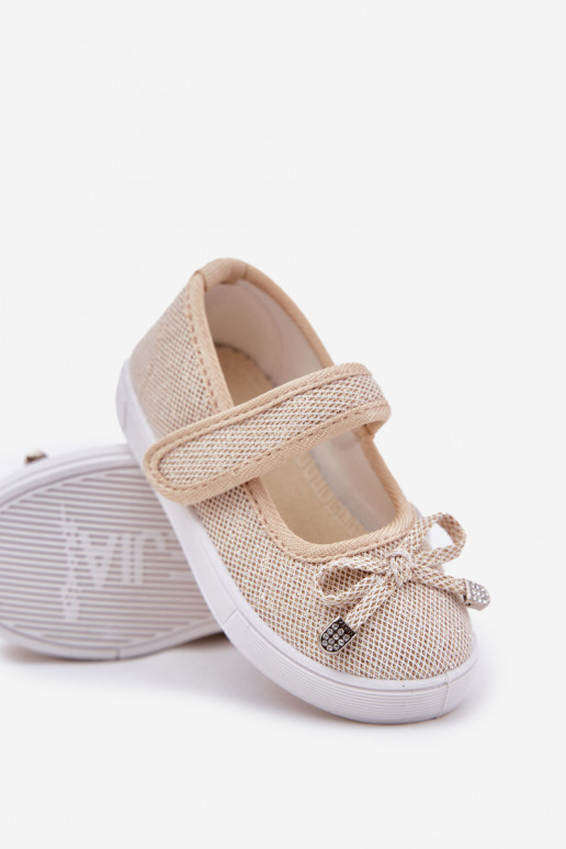 bailarinas infantis com fitas cor dourada Amirinas bailarinas infantis com fitas cor dourada Amirinas