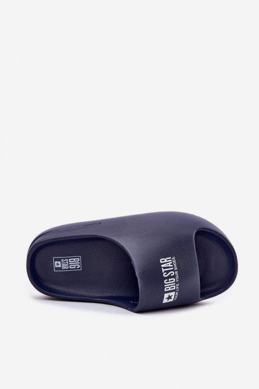 Chinelos leves Chinelos Tem que sercho Z Logo Big Star RR174A014 azul escuro