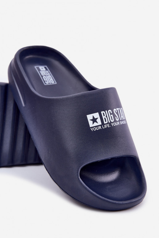 Chinelos leves Chinelos Tem que sercho Z Logo Big Star RR174A014 azul escuro