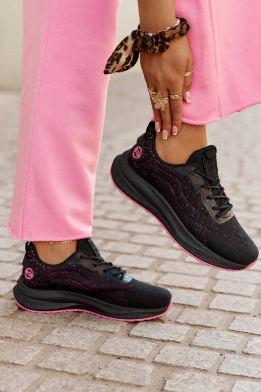 Tênis tipo sneaker com plataforma Big Star RR274523 HI-POLY SYSTEM cor preta