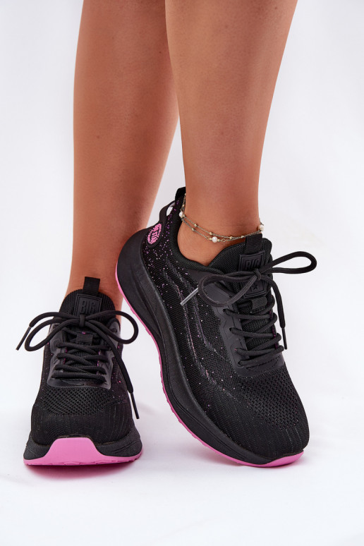 Tênis tipo sneaker com plataforma Big Star RR274523 HI-POLY SYSTEM cor preta