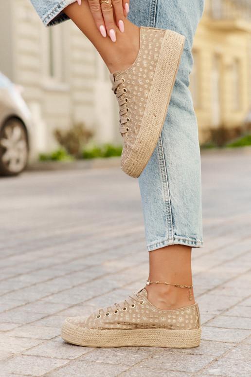 Tênis casuais estampados com plataforma Lee Cooper LCIN-25-08-3646L cor caqui Tênis casuais estampados com plataforma Lee Cooper LCIN-25-08-3646L cor caqui