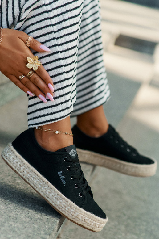 Tênis casuais com cadarços Lee Cooper LCIN-25-44-3216 pretos Tênis casuais com cadarços Lee Cooper LCIN-25-44-3216 pretos