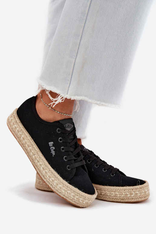 Tênis casuais com cadarços Lee Cooper LCIN-25-44-3216 pretos Tênis casuais com cadarços Lee Cooper LCIN-25-44-3216 pretos