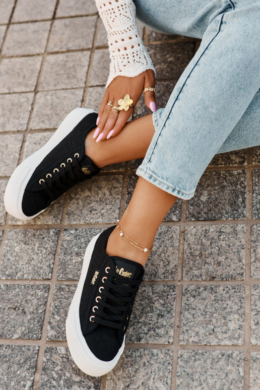 Tênis casuais com cadarços Lee Cooper LCIN-25-31-3439L pretos Tênis casuais com cadarços Lee Cooper LCIN-25-31-3439L pretos