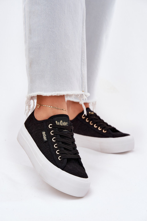 Tênis casuais com cadarços Lee Cooper LCIN-25-31-3439L pretos Tênis casuais com cadarços Lee Cooper LCIN-25-31-3439L pretos