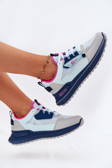 tênis Feminino com uma plataforma Big Star RR274A225 HI-POLY SYSTEM cor azul