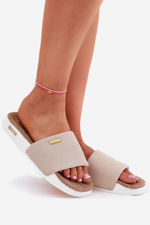 Chinelos femininos Big Star RR274A102 bege