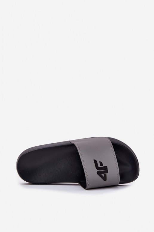 Chinelos Tem que sercho 4F 4FRMM00FSLIM011-25S cor cinza