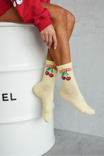 Meias Feminino CHERRIES cor amarela