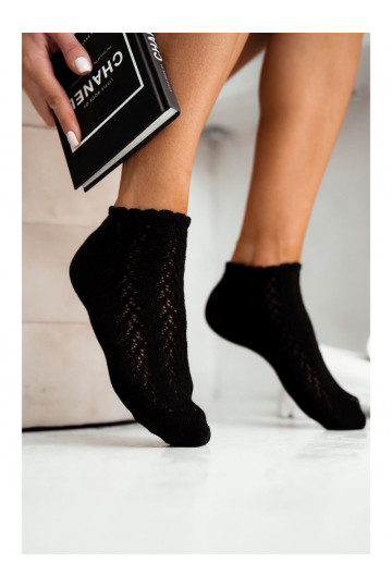 Meias Feminino Stopki com elementos abertos cor preta