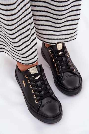Sapatos de lazer de couro ecológico Big Star RR274749 cor preta 2