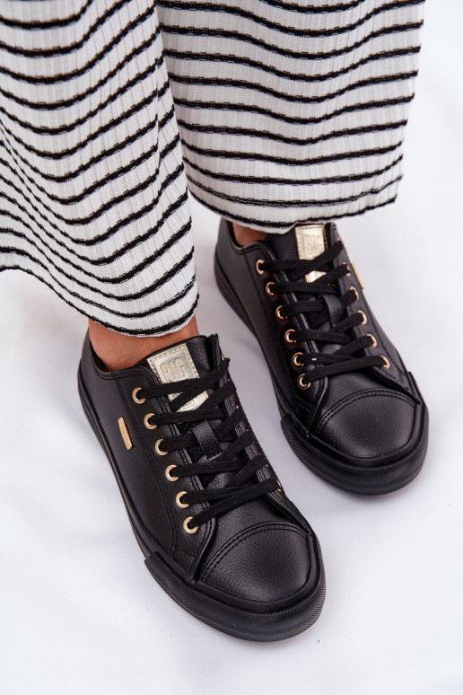 Sapatos de lazer de couro ecológico Big Star RR274749 cor preta