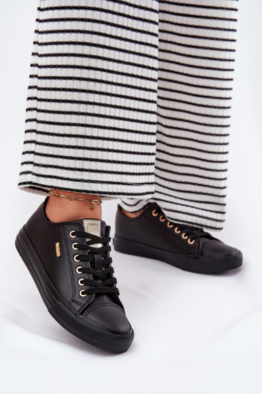 Sapatos de lazer de couro ecológico Big Star RR274749 cor preta