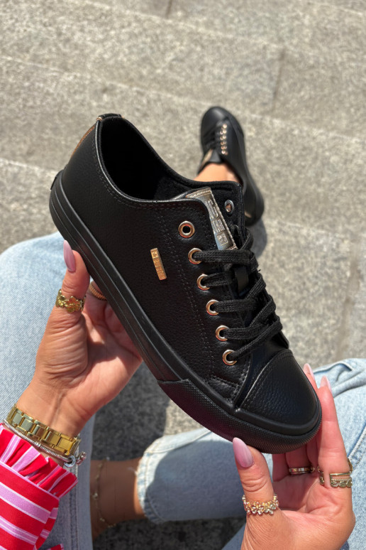 Sapatos de lazer de couro ecológico Big Star RR274749 cor preta