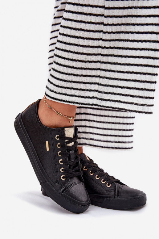 Sapatos de lazer de couro ecológico Big Star RR274749 cor preta