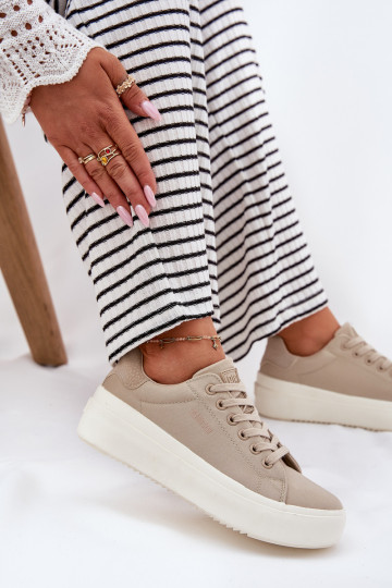  Sapatos de lazer com uma plataforma Big Star RR274465 bege 2