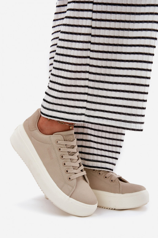  Sapatos de lazer com uma plataforma Big Star RR274465 bege