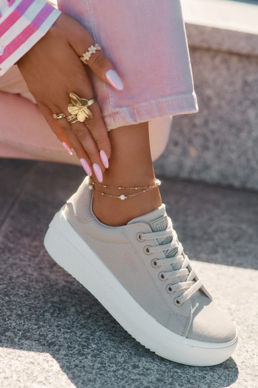  Sapatos de lazer com uma plataforma Big Star RR274465 bege