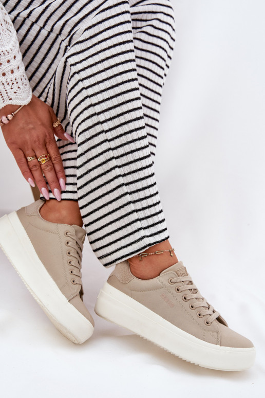  Sapatos de lazer com uma plataforma Big Star RR274465 bege