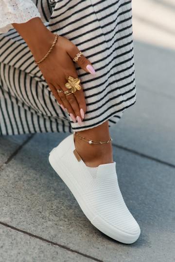 Sapatos de lazer Slip-On Big Star RR274717 cor branca