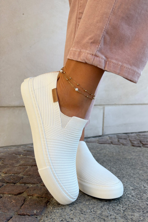 Sapatos de lazer Slip-On Big Star RR274717 cor branca