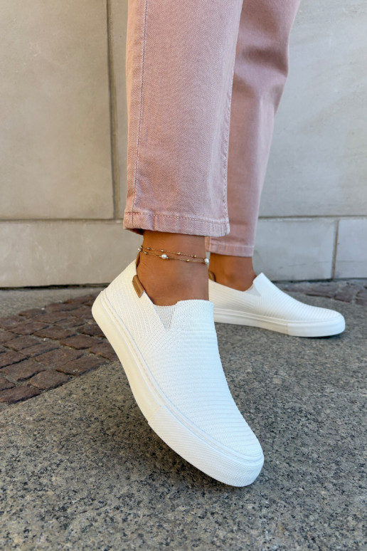 Sapatos de lazer Slip-On Big Star RR274717 cor branca