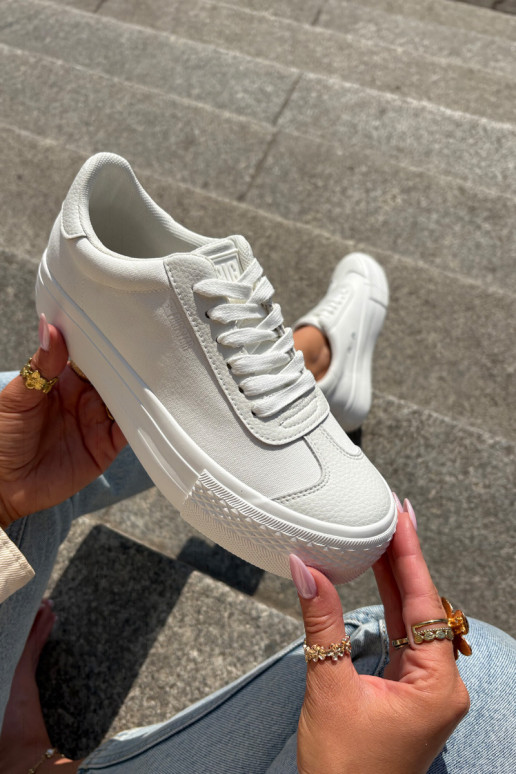 Sapatos de lazer com uma plataforma Big Star RR274337 cor branca