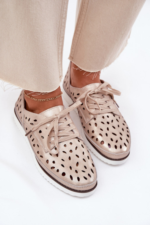 sapato Pele Feminino S.Barski LR51-611 cor dourada sapato Pele Feminino S.Barski LR51-611 cor dourada