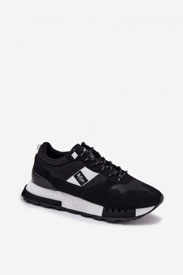 À modalo de tênis Tem que sercho com uma plataforma Lee Cooper LCJ-25-03-3378M cor preta