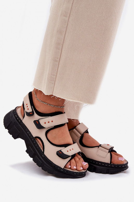 Sandálias femininas Feminino Z com fecho adesivoami Artiker 56C0471 bege Sandálias femininas Feminino Z com fecho adesivoami Artiker 56C0471 bege
