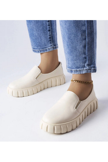 Botas de cano curto bege,...