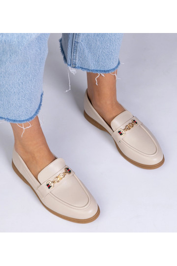 Mocassins cor de areia com... 2