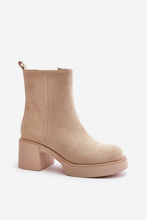 Botas femininas quentes na cor areia...