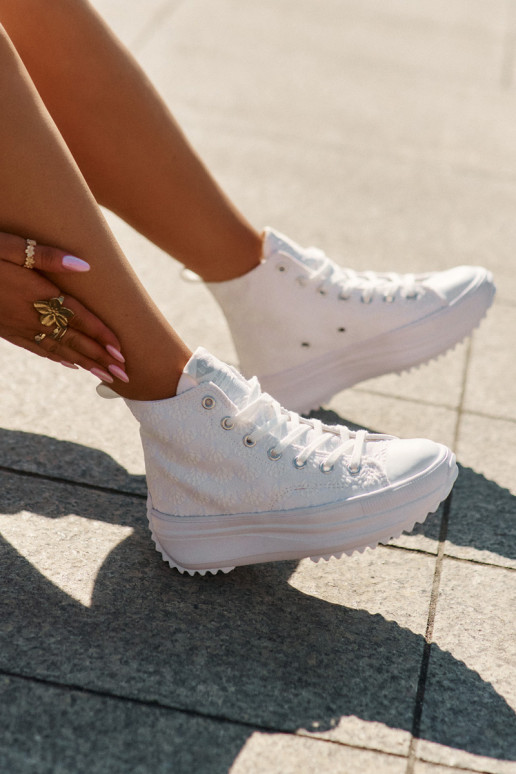 sapatos de lazer com sola Feminino Lee Cooper LCEM-25-31-3461L cor branca