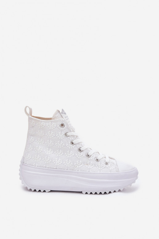 sapatos de lazer com sola Feminino Lee Cooper LCEM-25-31-3461L cor branca