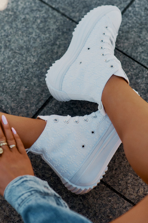 sapatos de lazer com sola Feminino Lee Cooper LCEM-25-31-3461L cor branca