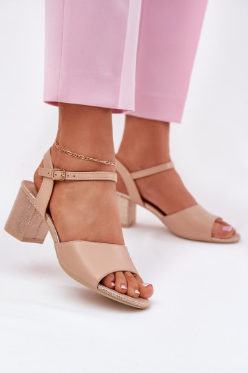 Sapatos femininos areia de salto alto, Vinceza 20275 2