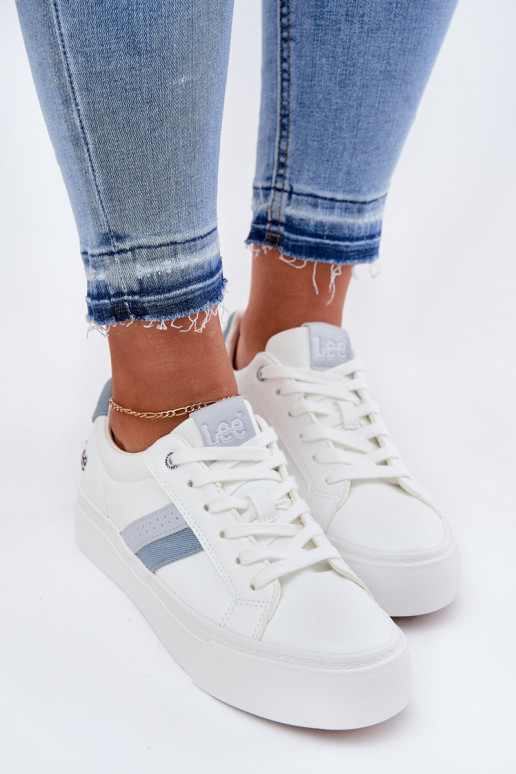 À modalo de tênis Feminino LEE LAYLA EMOMEN LOEM 50251003 cor branca À modalo de tênis Feminino LEE LAYLA EMOMEN LOEM 50251003 cor branca