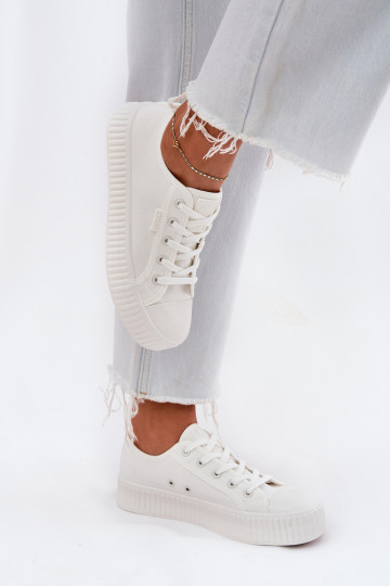 Sapatos de lazer brancos com plataforma, Big Star RR274776