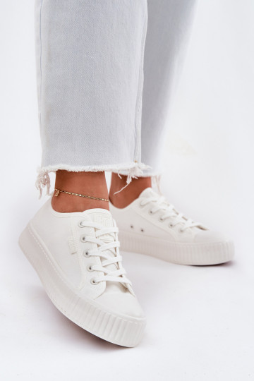 Sapatos de lazer brancos com plataforma, Big Star RR274776 2