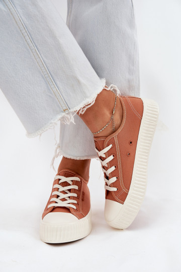 Sapatos de lazer laranja com plataforma, Big Star RR274778 2