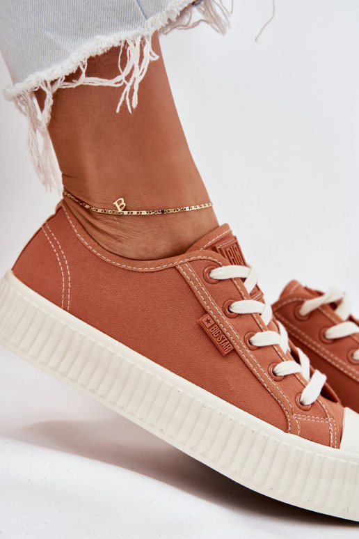 Sapatos de lazer com uma plataforma Big Star RR274778 cor laranja  Sapatos de lazer com uma plataforma Big Star RR274778 cor laranja