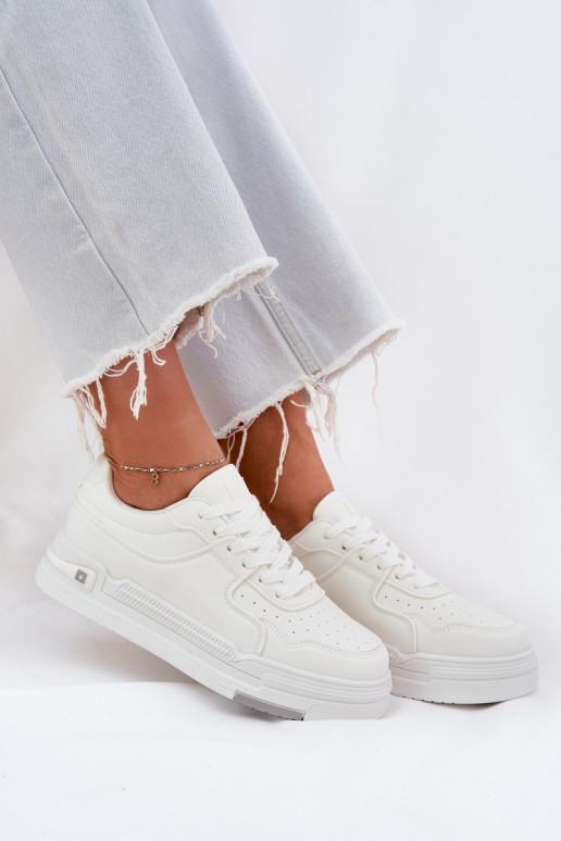 Baixo À modalo de tênis Feminino Big Star RR274A310 HI-POLY SYSTEM cor branca