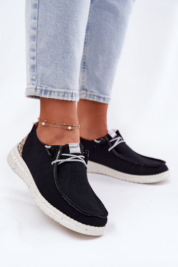 Sapatos pretos femininos, McKeylor 96116