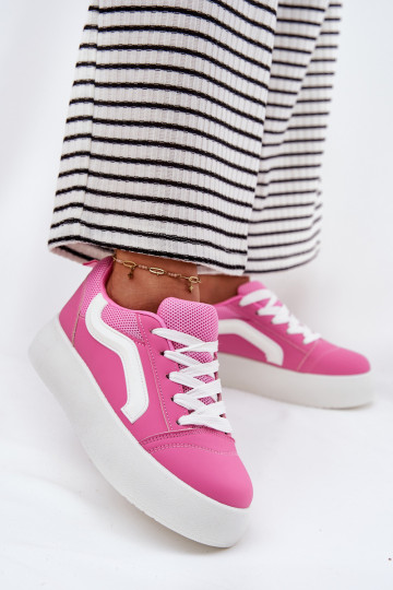 Tênis femininos estilo esportivo rosa com plataforma, „Tellnira"